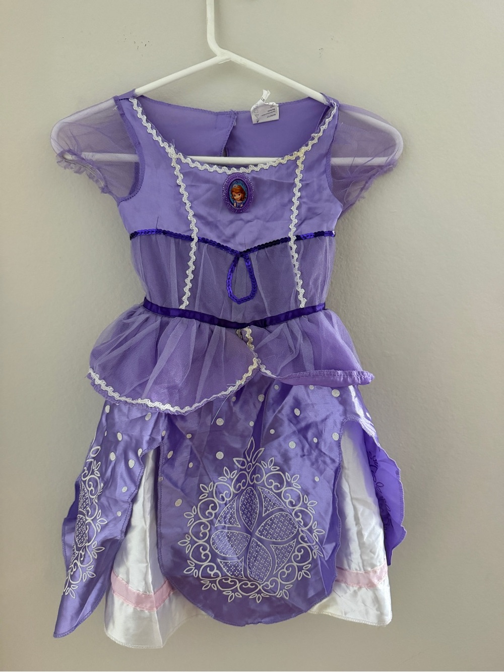 Disney Purple Sophia the First Princess Dress with White and Pink Accents